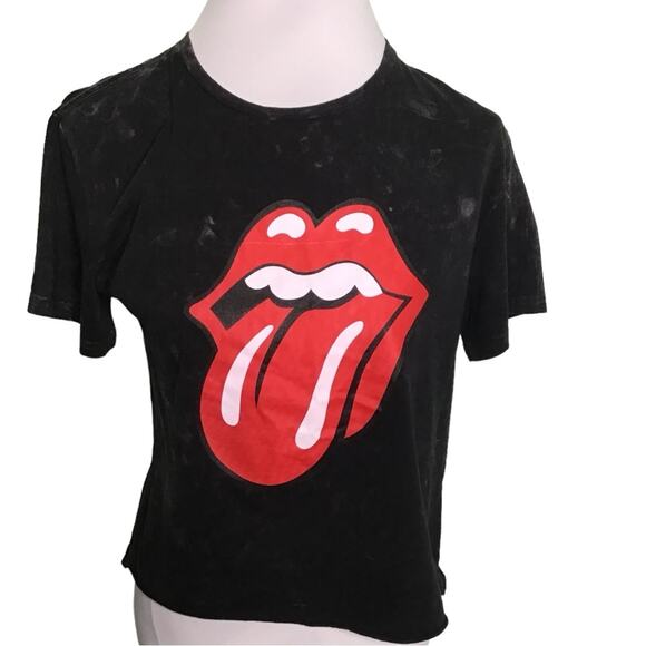 The Rolling Stones Black Red Tongue Tie Dye Tshirt Size L - Picture 5 of 7